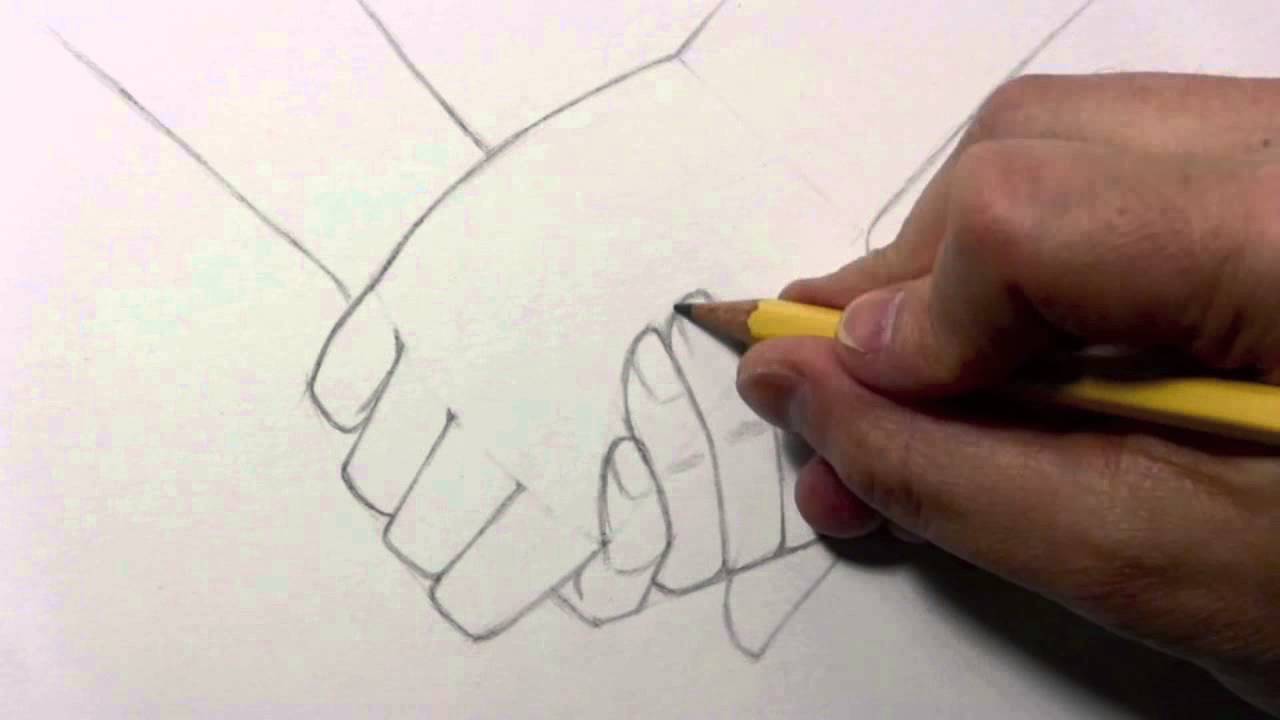 1280x720 Drawing Time Lapse Holding Hands