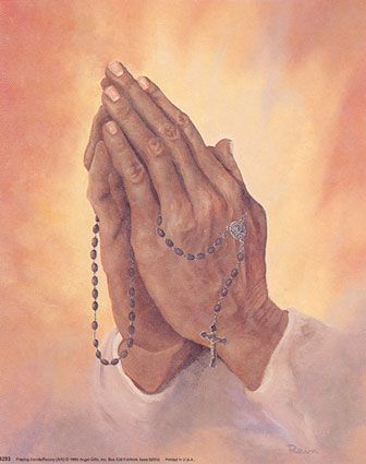336x425 Praying Hands With Holy Rosary Drawing Art Wallpaper Free Download