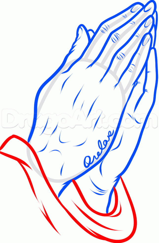 644x988 How To Draw Praying Hands Tattoo Step 9 New School
