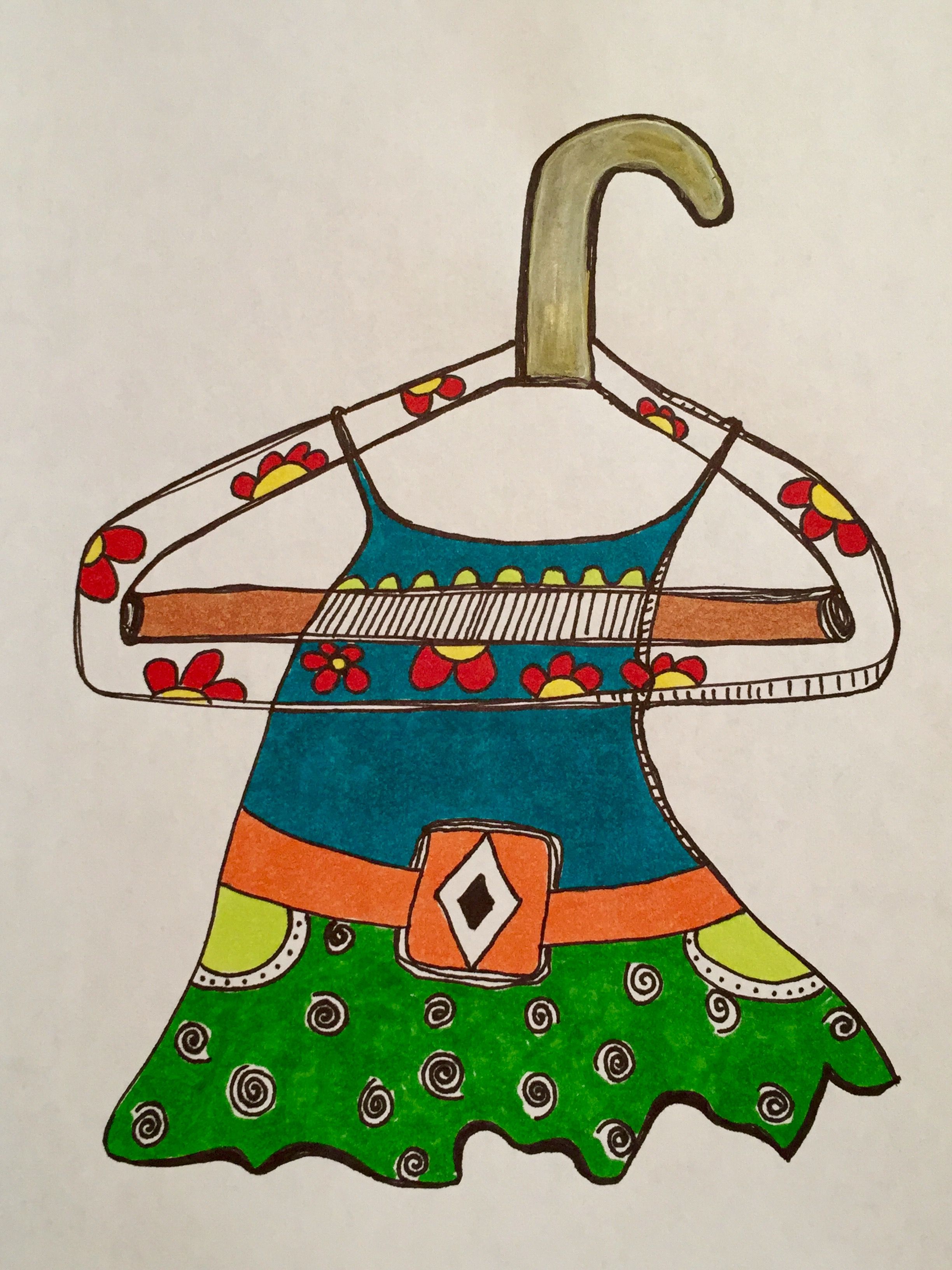 2448x3264 Dress On Hanger (Drawing) By Marisa Nisely My Art Collection
