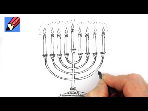 480x360 How To Draw A Hanukkah Menorah Real Easy