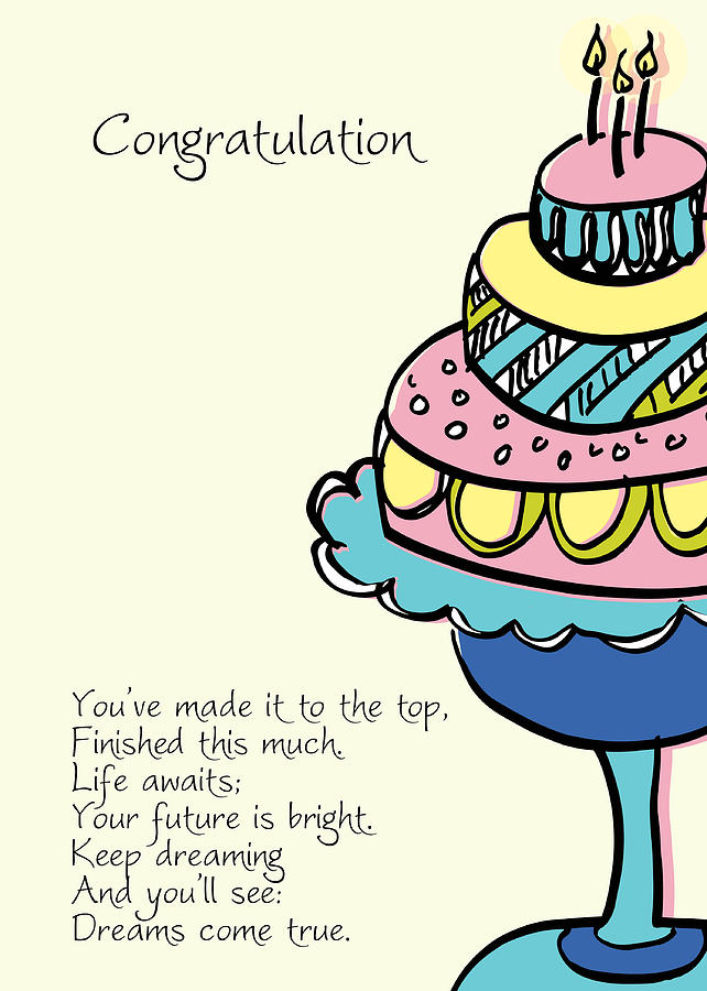642x900 Happy Birthday Cake Digital Art By Hulda Olafsdottir