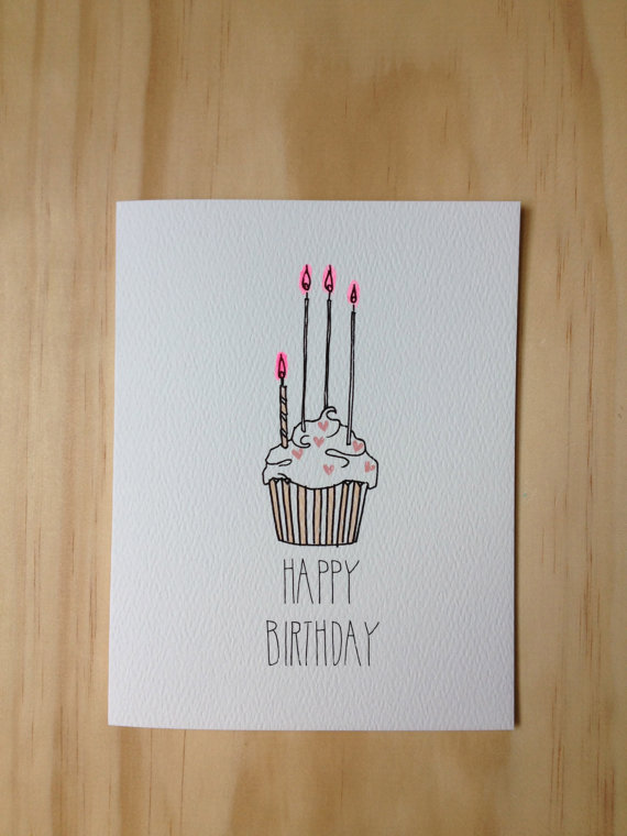 570x760 Heart Sprinkle Cupcake Happy Birthday Cards, Stationary And Hand