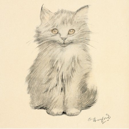 450x450 Posterazzi The Kittens Garden Of Verses 1911 Happy Cat Canvas Art