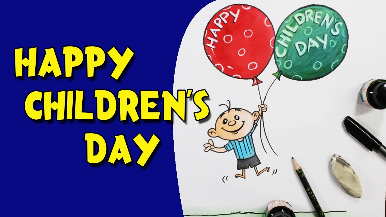 1280x720 Happy Children's Day 2016 (Colour Drawing)