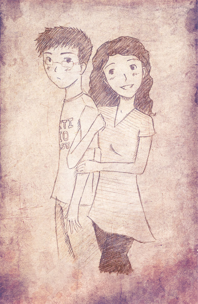 684x1048 Happy Couple Sketch By Vintage3freak