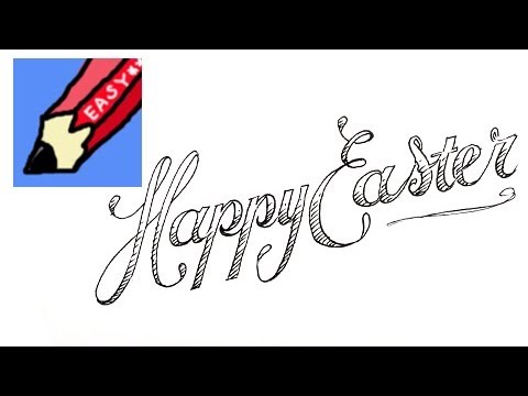 480x360 How To Draw Happy Easter Real Easy (Amp Fancy!)