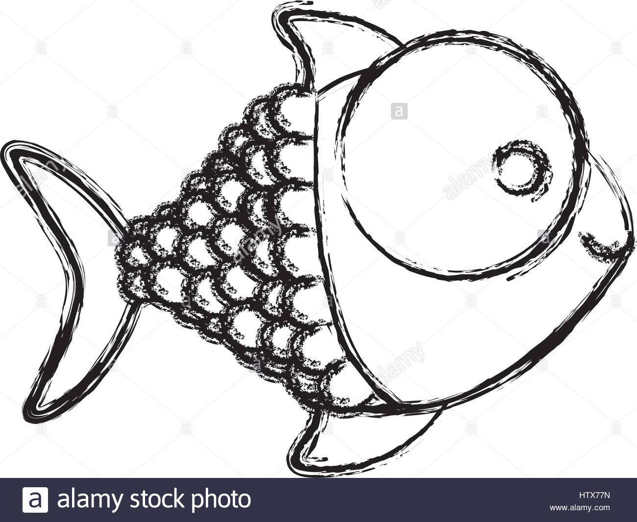 1300x1066 Contour Happy Fish Cartoon Icon Stock Vector Art Amp Illustration