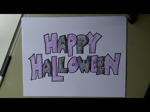 480x360 How To Draw Block Letters Happy Halloween!