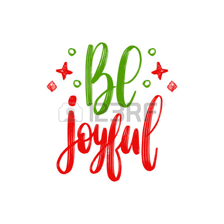 450x450 Holiday Cheer Lettering. Vector Christmas Illustration. Happy