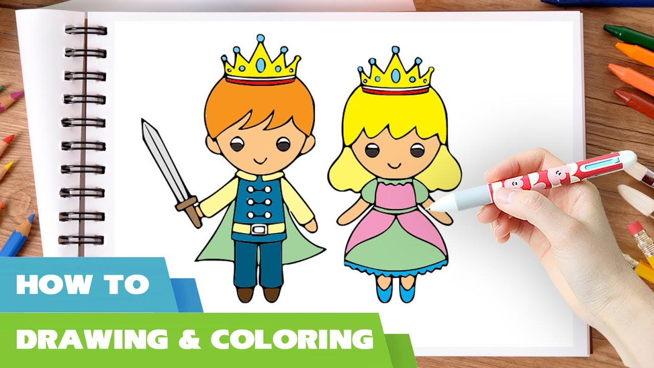 1280x720 How To Draw Little King And Queen Coloring Pages L Drawing Videos