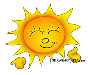 300x255 How To Draw Cartoon Sun