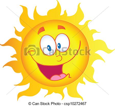450x414 Illustration Of Happy Sun Cartoon Character Clip Art Vector