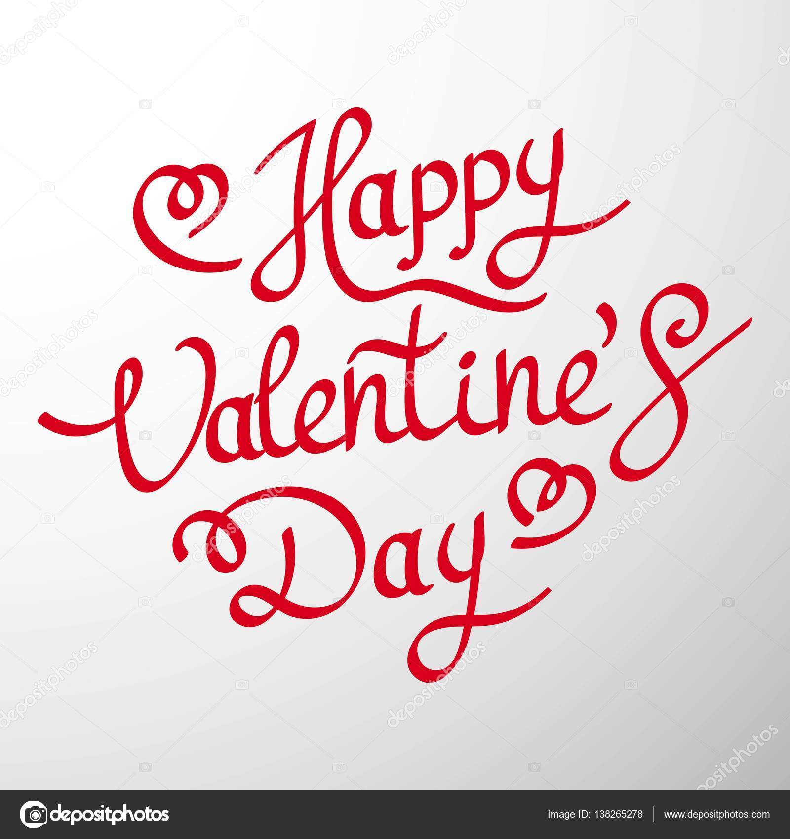 1600x1700 Happy Valentines Day Hand Drawing Vector Lettering Design
