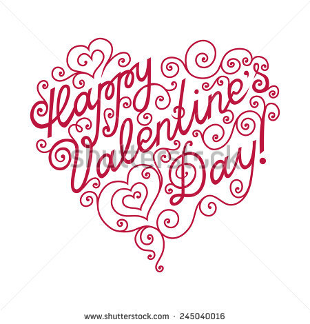 450x470 Happy Valentines Day Pictures To Draw Lettering Clipart Drawing 12
