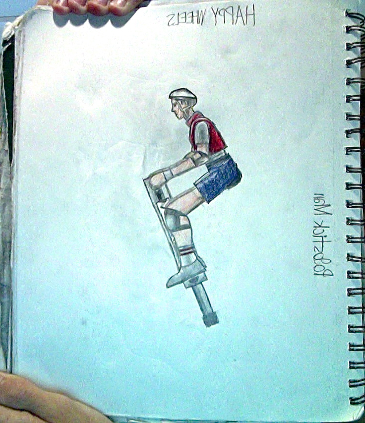 736x853 Pogostick Man From Happy Wheels Drawing By Tannmann64