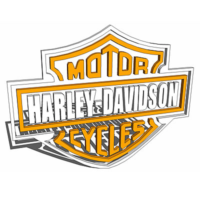 400x400 Harley Davidson Logo 3d Model