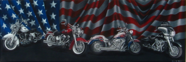 600x201 Harley Davidson Motorcycle Drawings