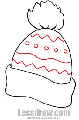 260x394 How To Draw A Winter Hat Lessdraw Drawing Ideas