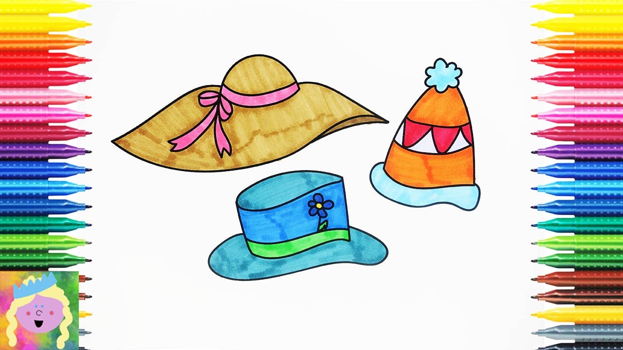 1280x720 Learn How To Draw And Color Hats With This Fun Coloring Page