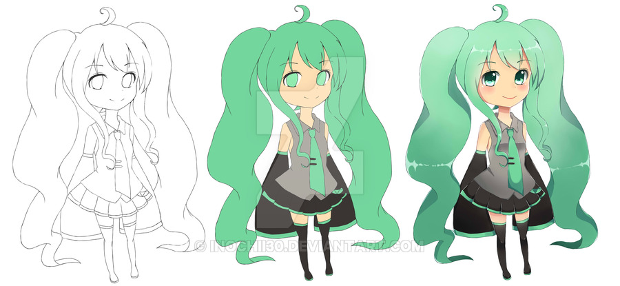 900x415 My Drawing Process (Chibi Hatsune Miku) By Inochii30