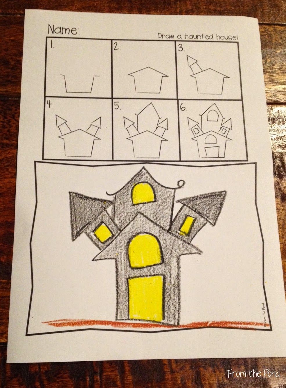 985x1337 Free Haunted House Directed Drawing New Teachers