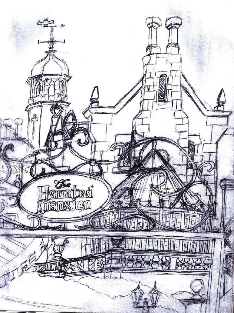 773x1033 Haunted Mansion Sketch By Neosun7