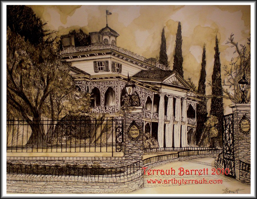 900x695 The Haunted Mansion By Terrauh