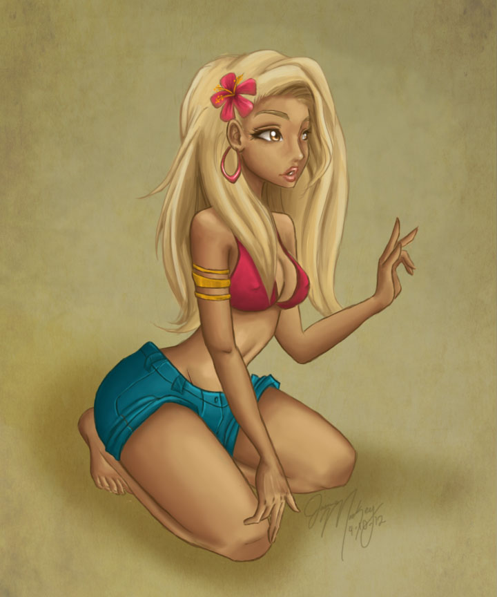 720x864 Hawaiian Girl By Luigigurl