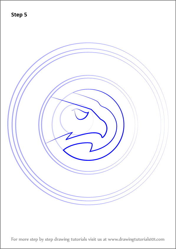 597x844 Learn How To Draw Atlanta Hawks Logo (Nba) Step By Step Drawing