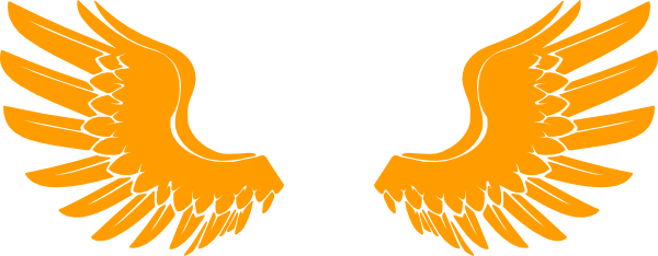 600x234 Orange Hawk Wings Clip Art