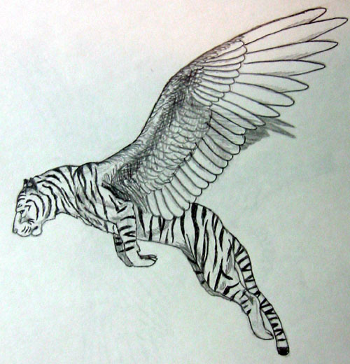 500x520 Winged Tiger