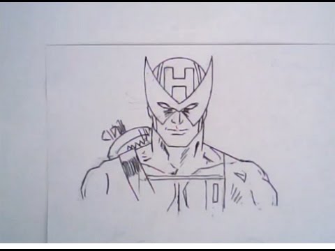480x360 Face Drawing (Hawkeye From Avengers, Ep 197)