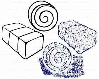 340x270 Hay Bale Svg Etsy