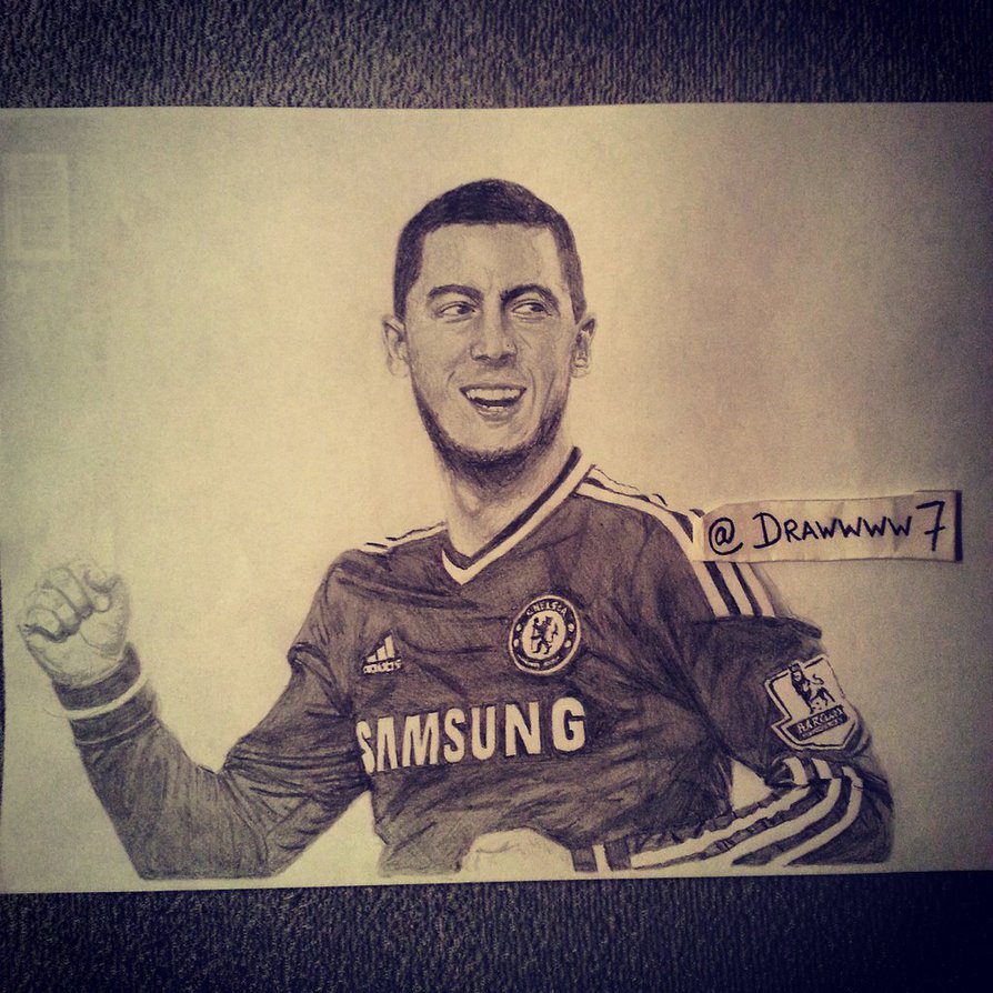 894x894 Eden Hazard By Drawwww7