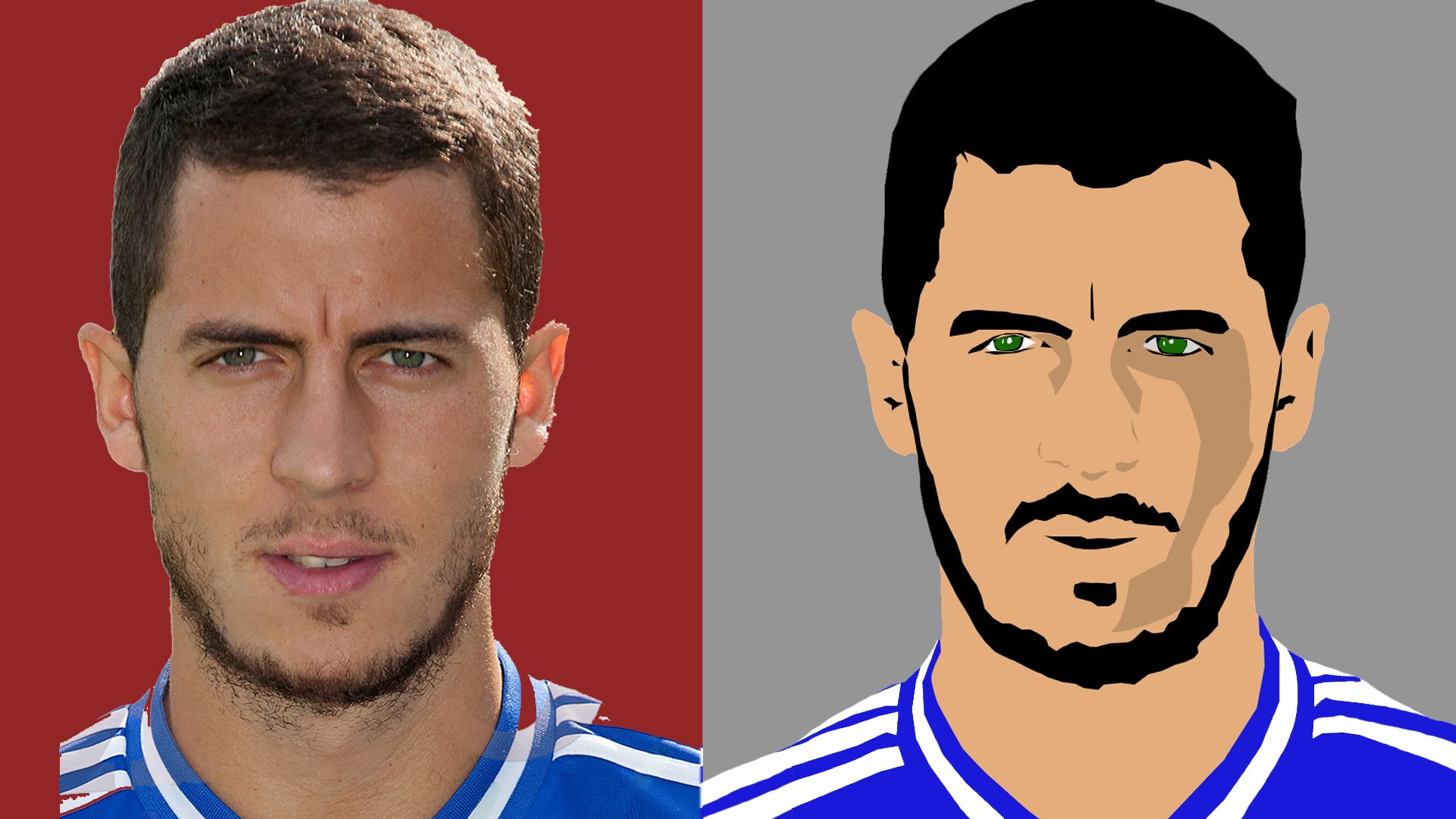 1920x1080 How To Draw Eden Hazard Using Photoshop