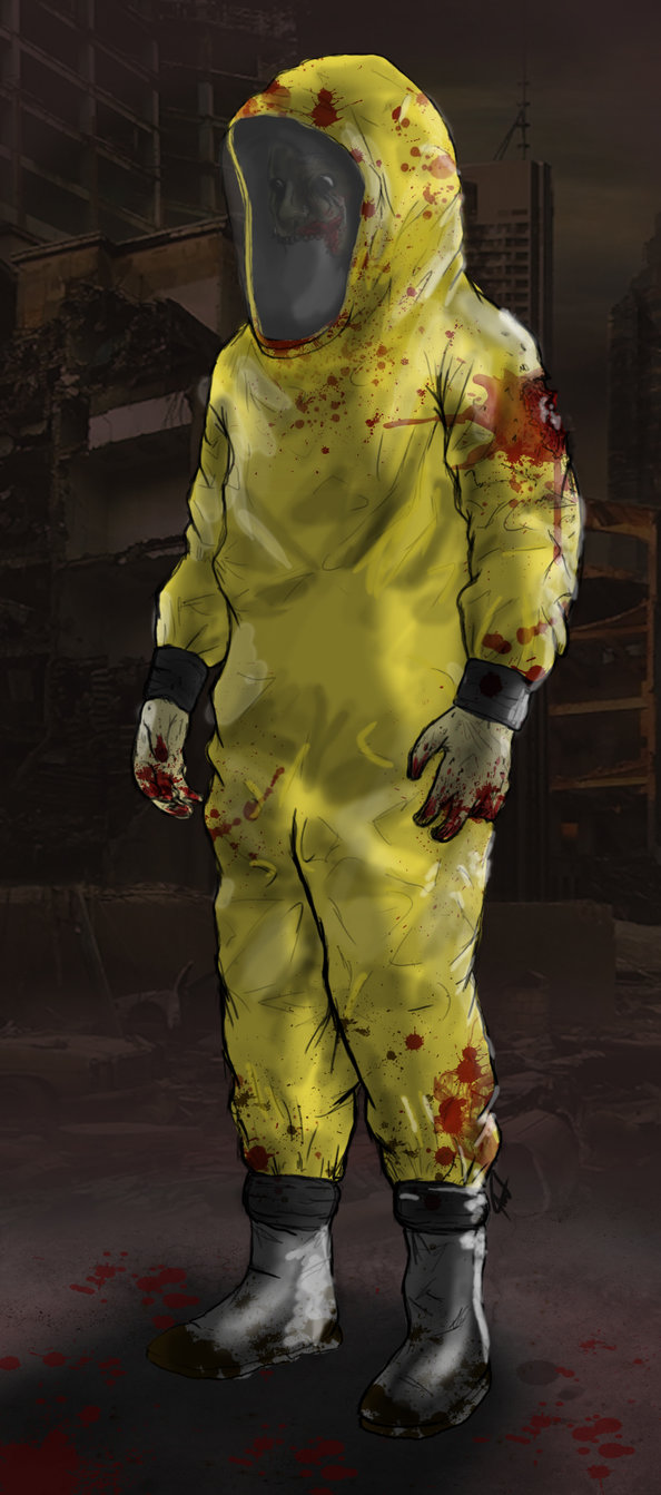 594x1343 Zombie In Hazmat Suit By Antonwe