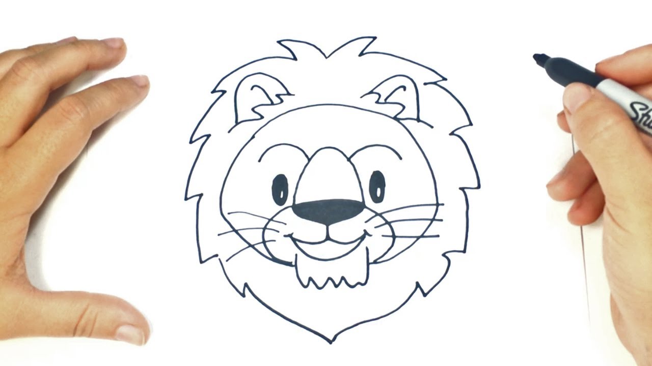 1280x720 How To Draw A Lion Head Lion Head Easy Draw Tutorial