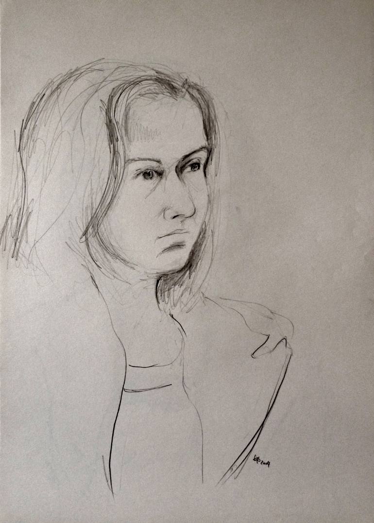 770x1076 Saatchi Art Head Study Drawing By Karina Plachetka