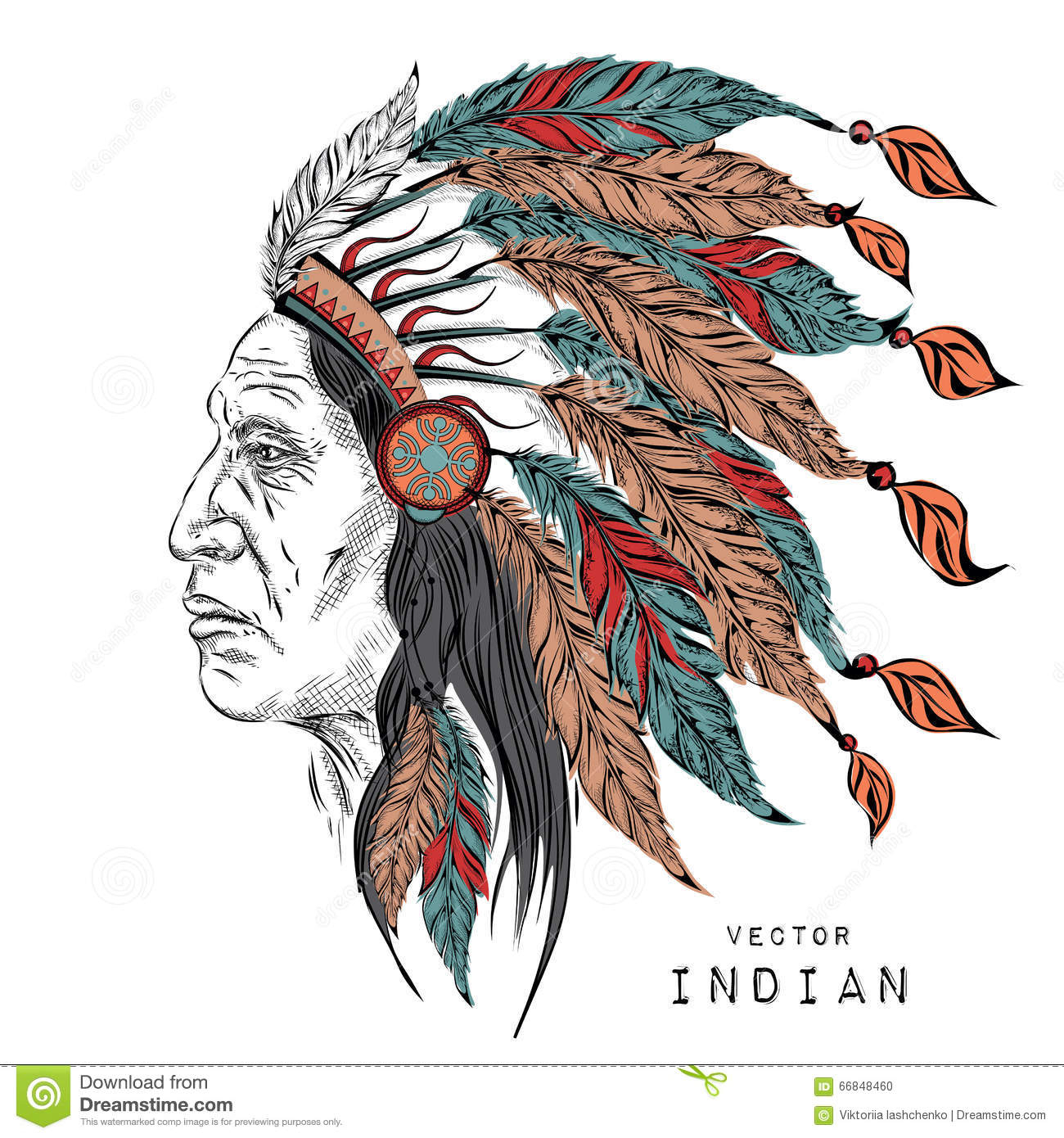 1300x1390 Native American Headdress Drawing Man In The Native American