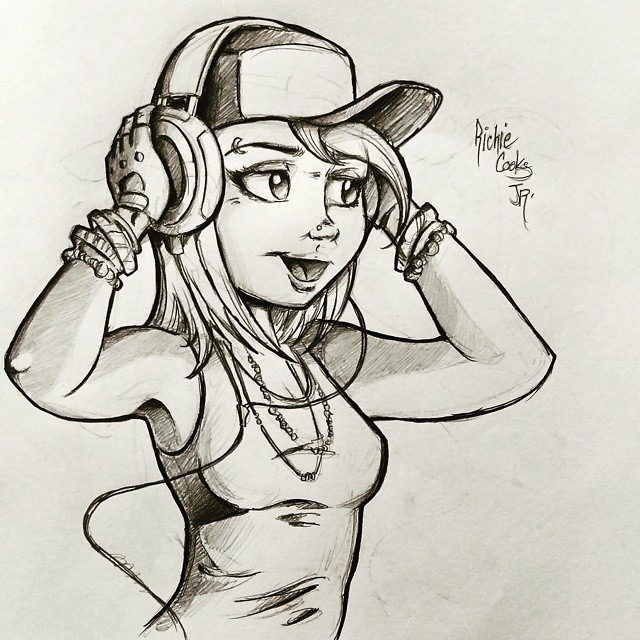 Headphones Drawing at GetDrawings | Free download