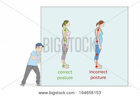 450x309 Man Pushes Drawing. Correct Vector Amp Photo Bigstock