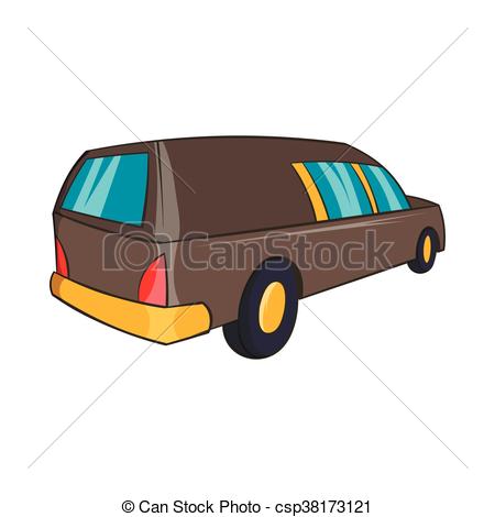 450x470 Hearse Icon, Cartoon Style. Hearse Icon In Cartoon Style Vector