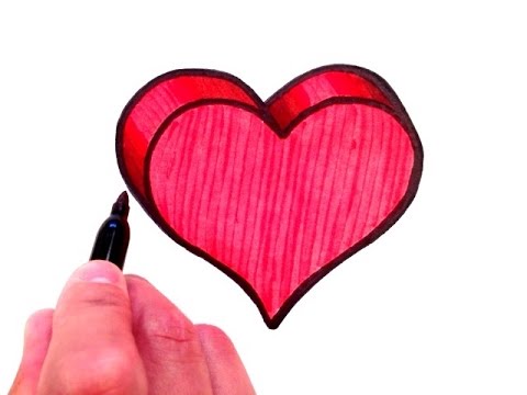 480x360 How To Draw A 3d Heart