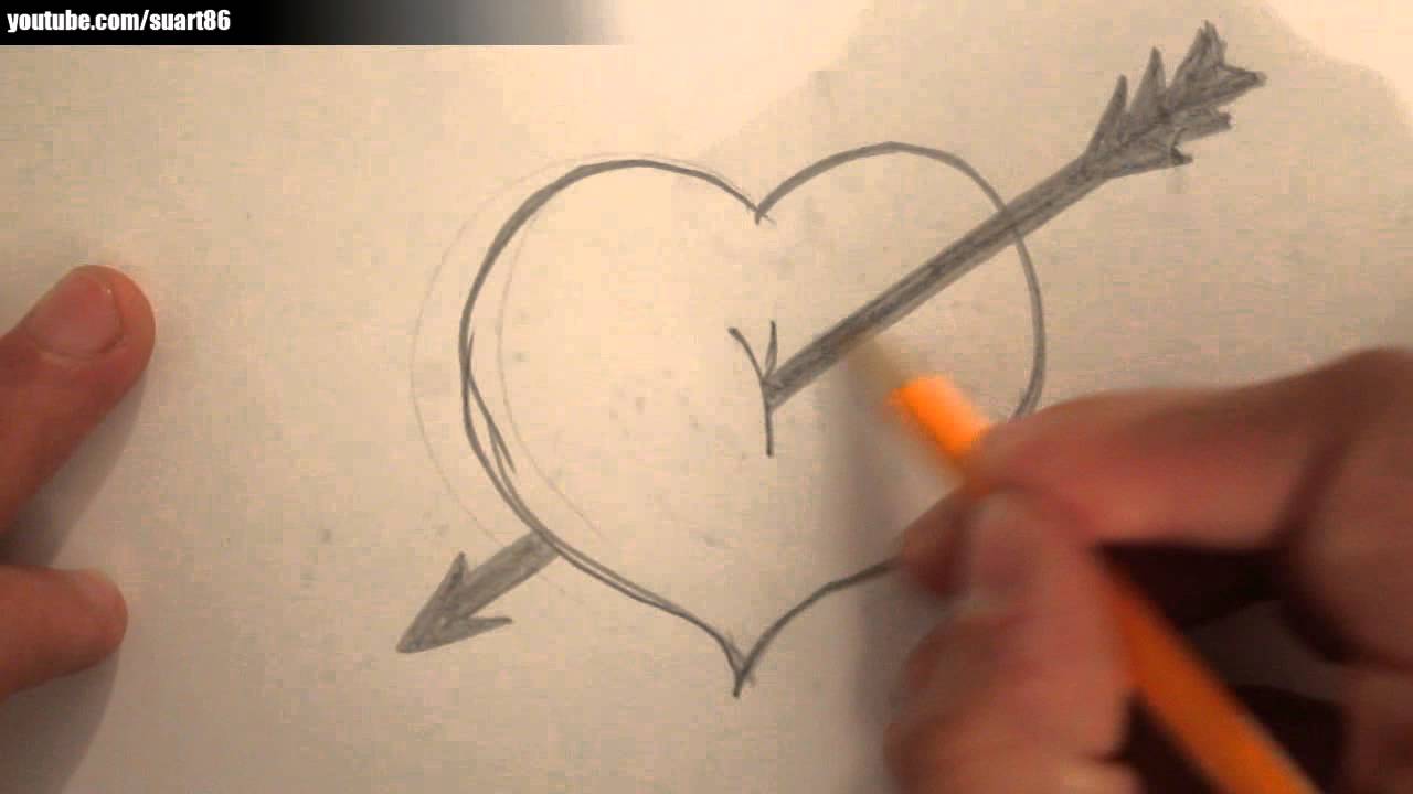 Heart And Arrow Drawing at GetDrawings | Free download