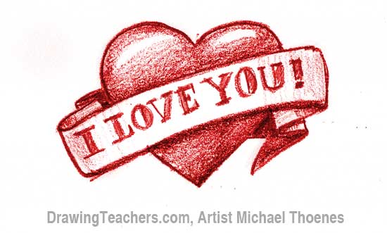 550x331 To Draw A Heart With Banner