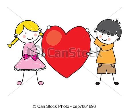 450x380 Children Holding A Heart Vector