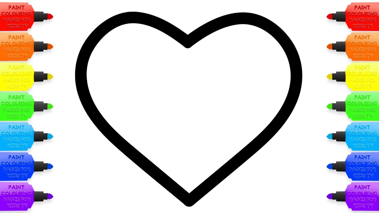 1280x720 How To Draw Hearts For Baby. Drawings And Coloring Book For Kids