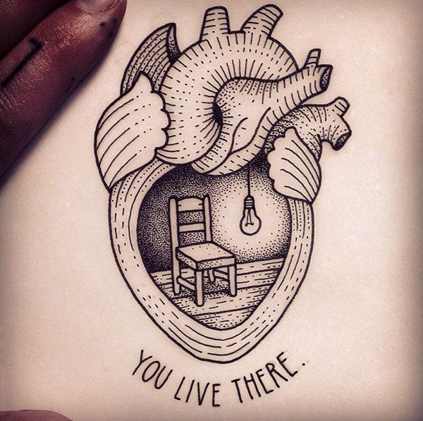 600x597 Best Heart Tattoos Design And Ideas
