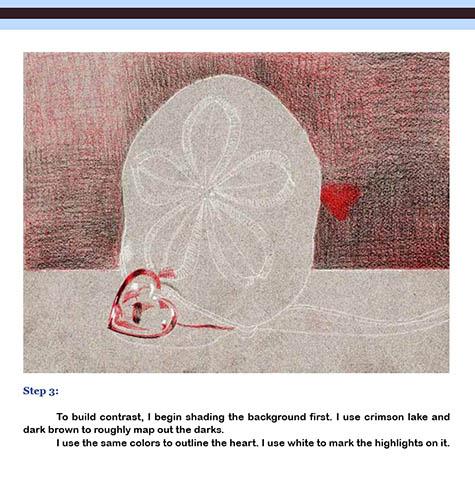 475x500 How To Draw Texture Sea Biscuit And Heart, Drawing Tutorial